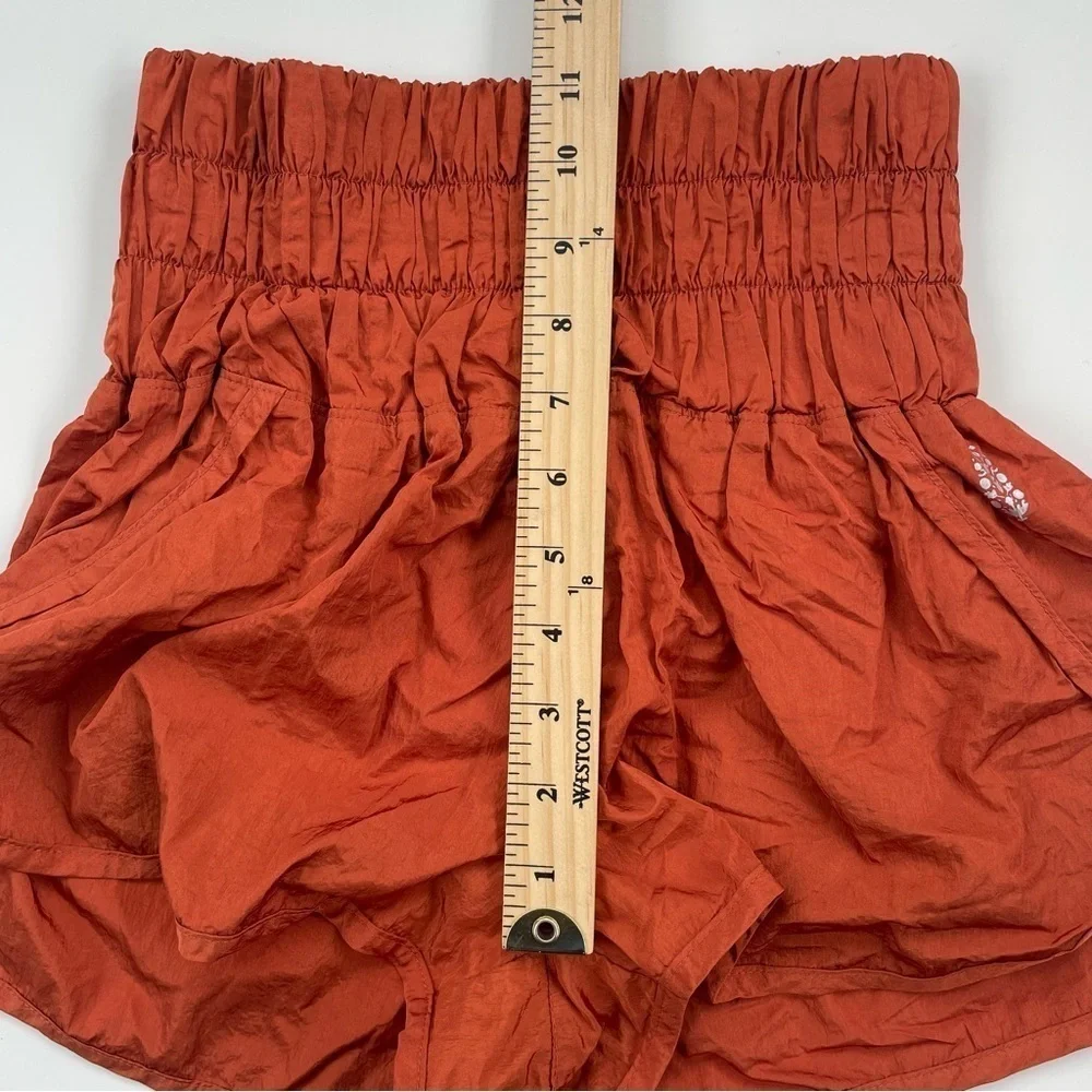 Free People FP Movement Orange High Rise The Way Home Shorts Size XS